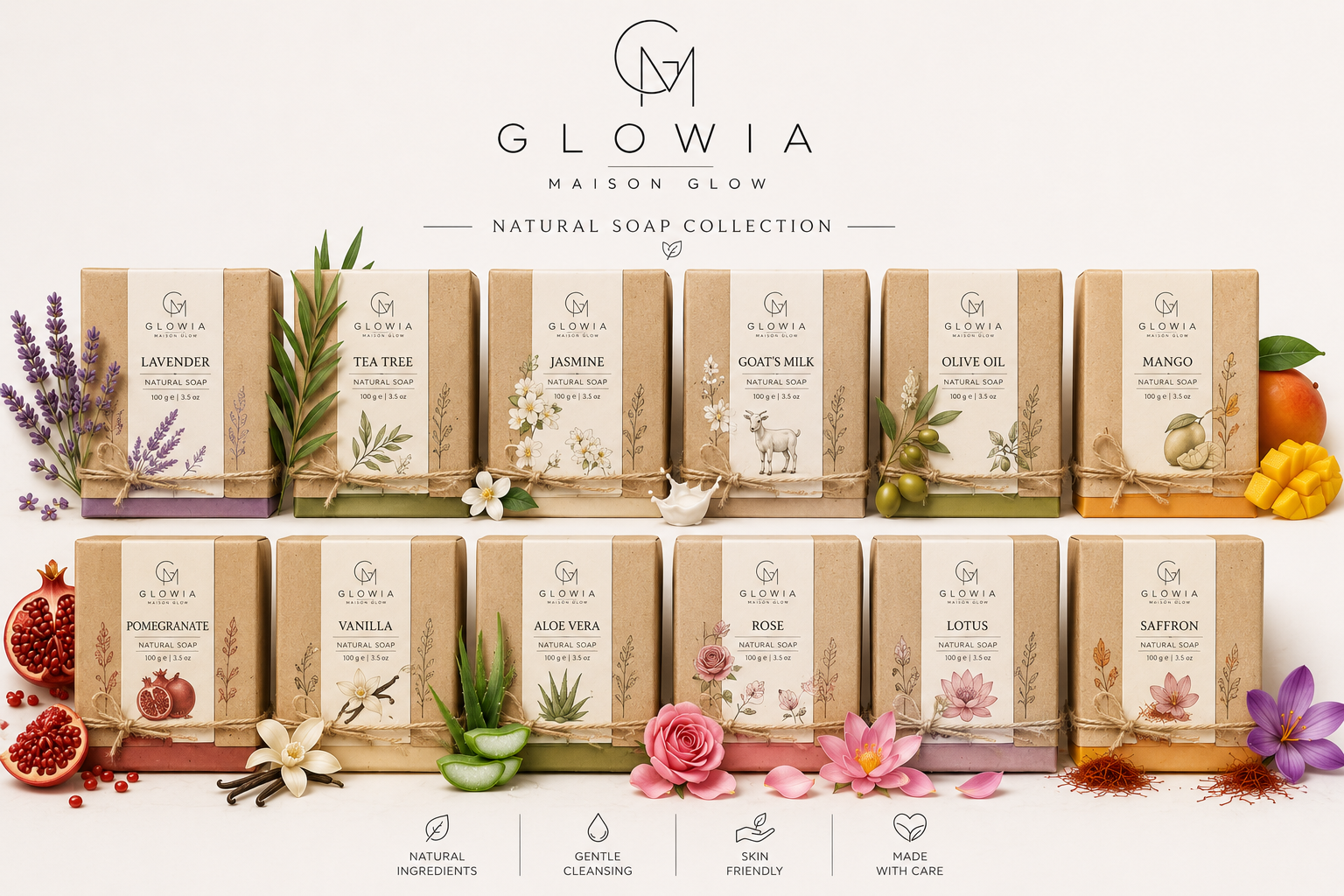 Glowia Natural Soap Collection